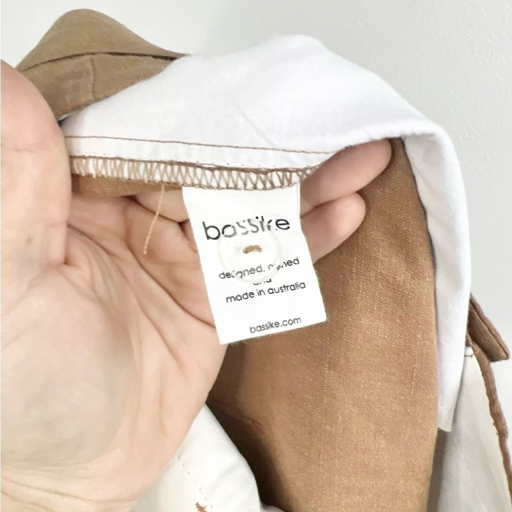 Bassike Canvas Belted Tan Brown Pants High Waist Size 0. - Picture 4 of 5